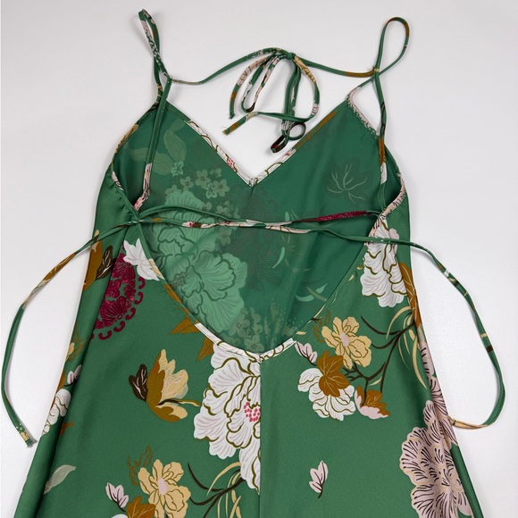 Zara Floral Midi Satin Slip Dress Fairy Bloomcore Blogger Glam Size M - Picture 12 of 12